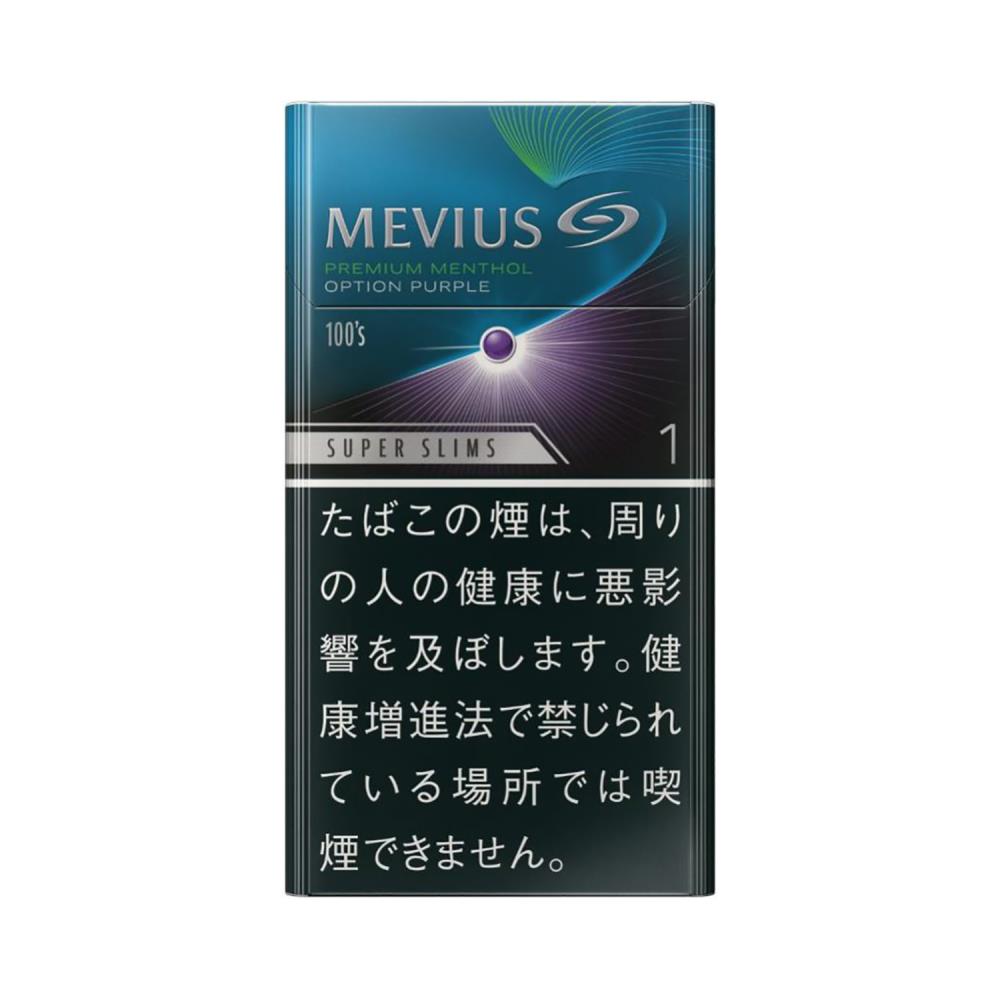 MEVIUS PREMIUM MENTHOL OPTION PURPLE ONE 100's SLIM / Tar:1mg Nicotine:0.1mg