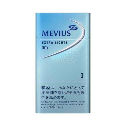 MEVIUS EXTRA LIGHTS 100's BOX / Tar:3mg Nicotine:0.3mg