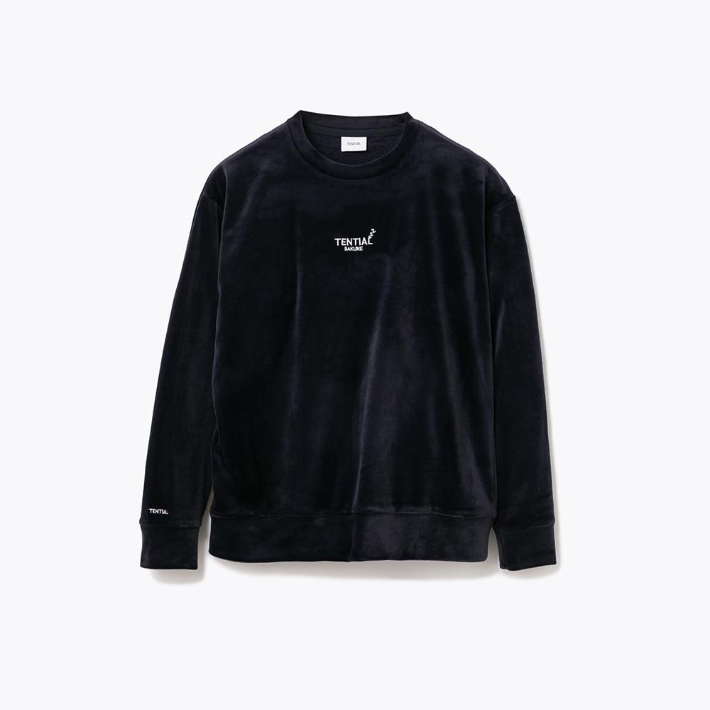 BAKUNE Velour Long Sleeve Crew Neck Shirt