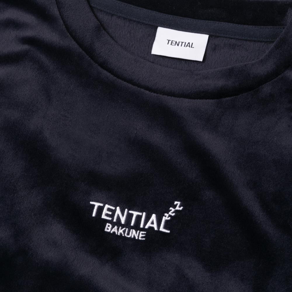 BAKUNE Velour Long Sleeve Crew Neck Shirt