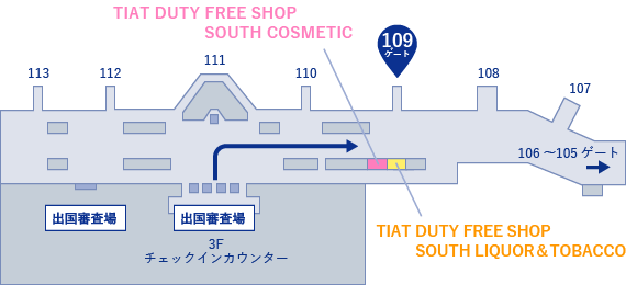 第3ターミナルの地図