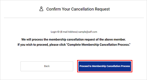 (2) Confirm Your Cancellation Request