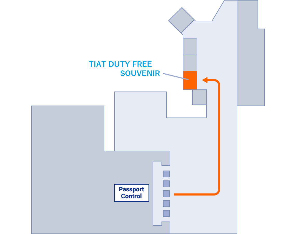 TIAT DUTY FREE SOUVENIR　MAP