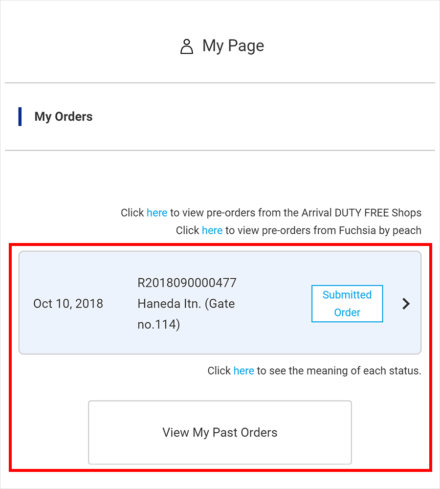 (1) View My Orders