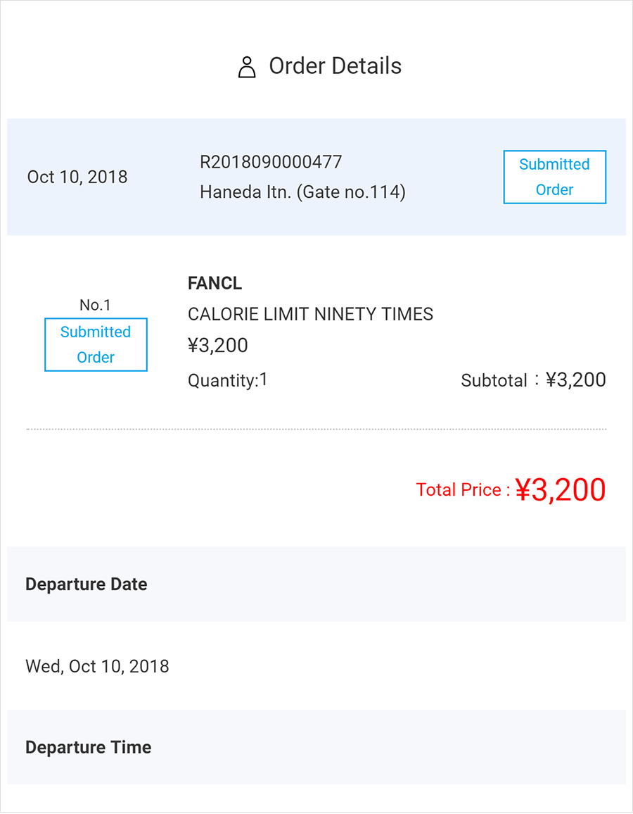 (2) View Order Details
