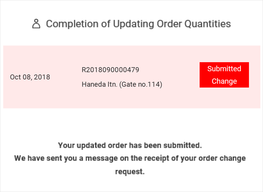 (4) Confirm Updated Quantities of Your Order