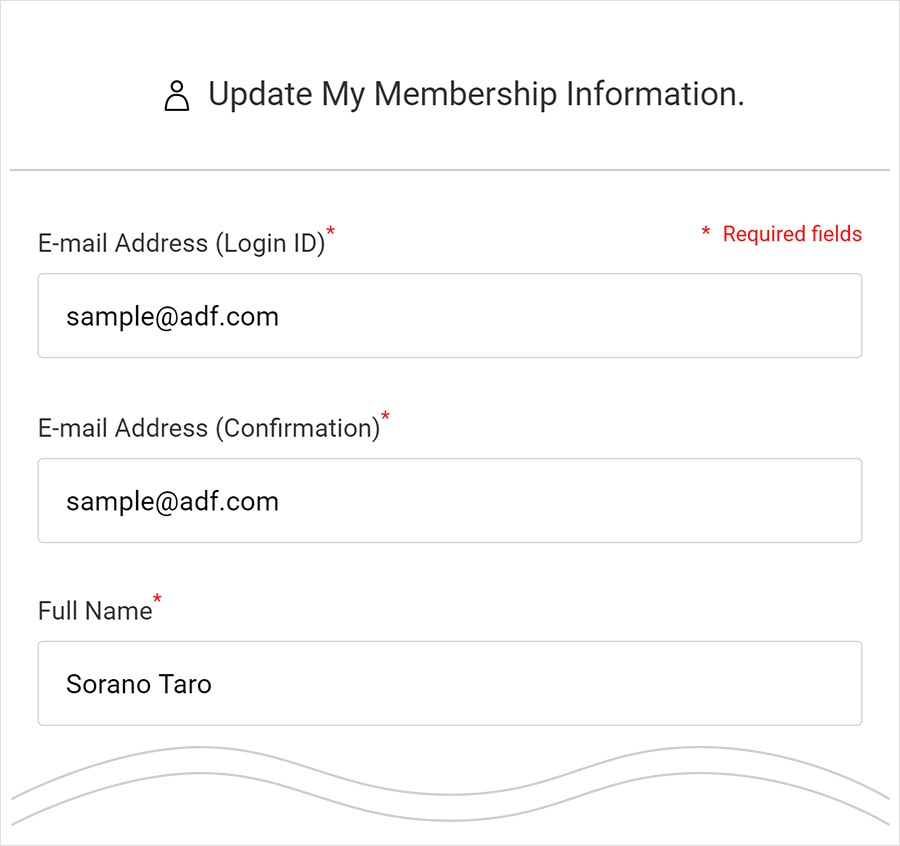(2) Updating Membership Information