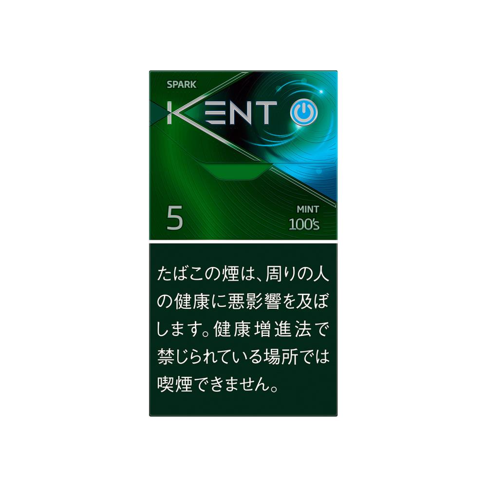 kent s-series spark mint 5 100s box / 焦油:5mg 尼古丁:0.5mg