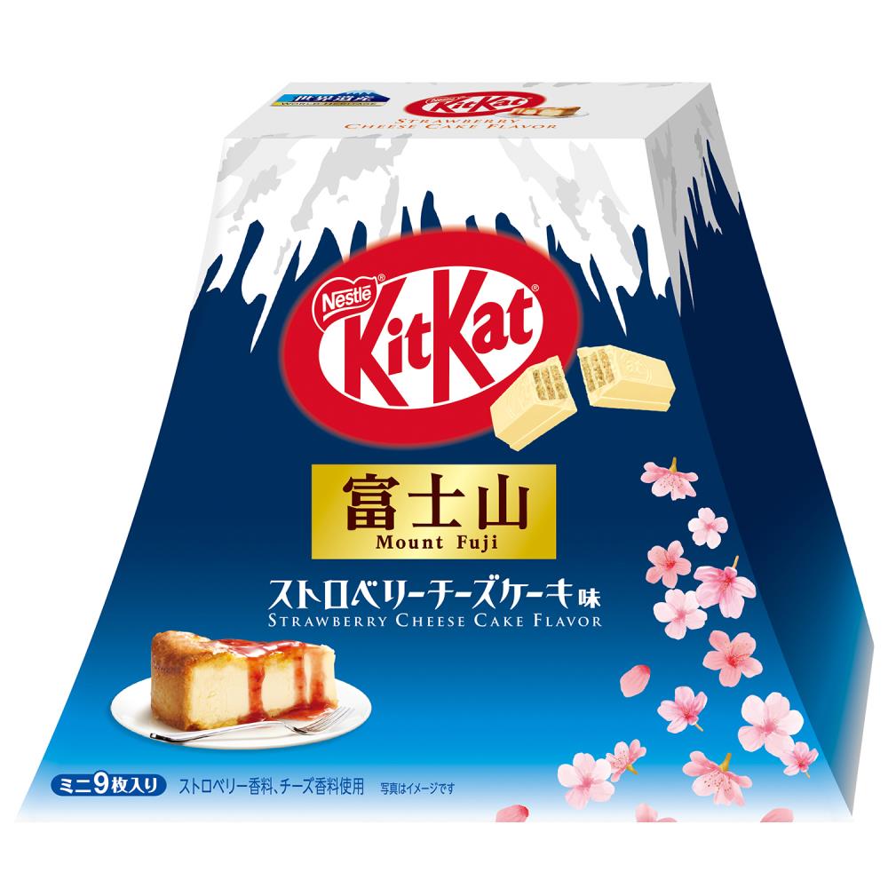 9 Bars Kit Kat Mini Strawberry Cheesecake Flavor Mt. Fuji Pack