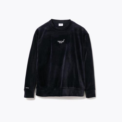 BAKUNE Velour Long Sleeve Crew Neck Shirt