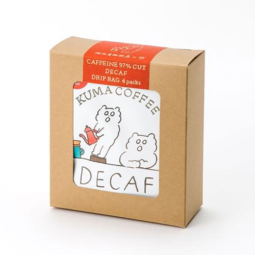 KUMA COFFEE ドリップバッグコーヒー【デカフェ】4個BOXセット