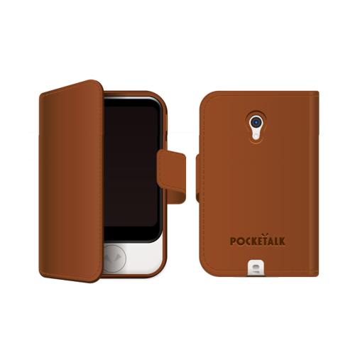 POCKETALK S 專用翻蓋保護殼 棕色 PTS-NBR