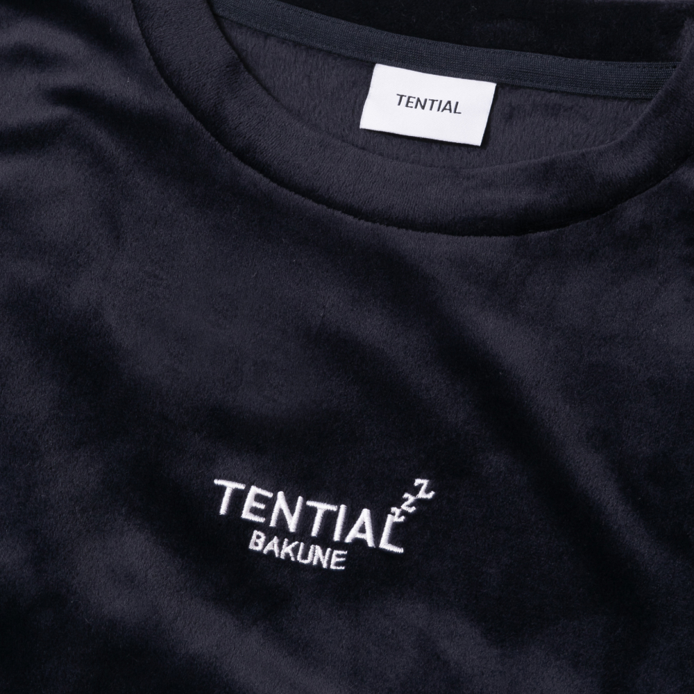 バクネ ベロアロングスリーブクルーネックシャツ